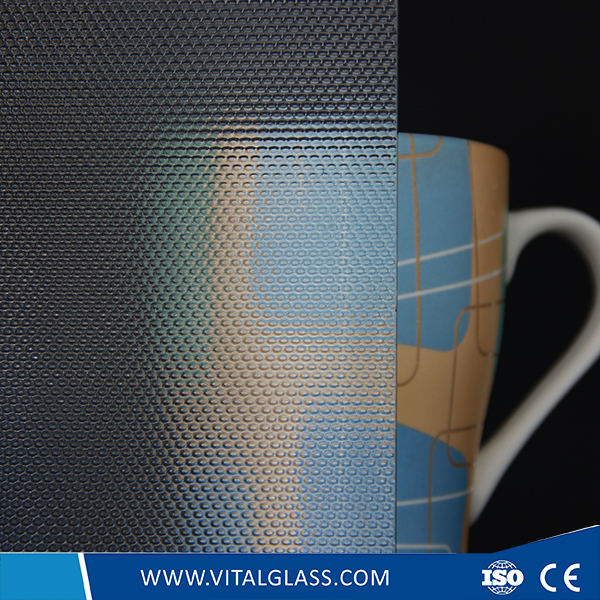 Clear Silver Bead Patterned/Figured Glass with CE&ISO9001