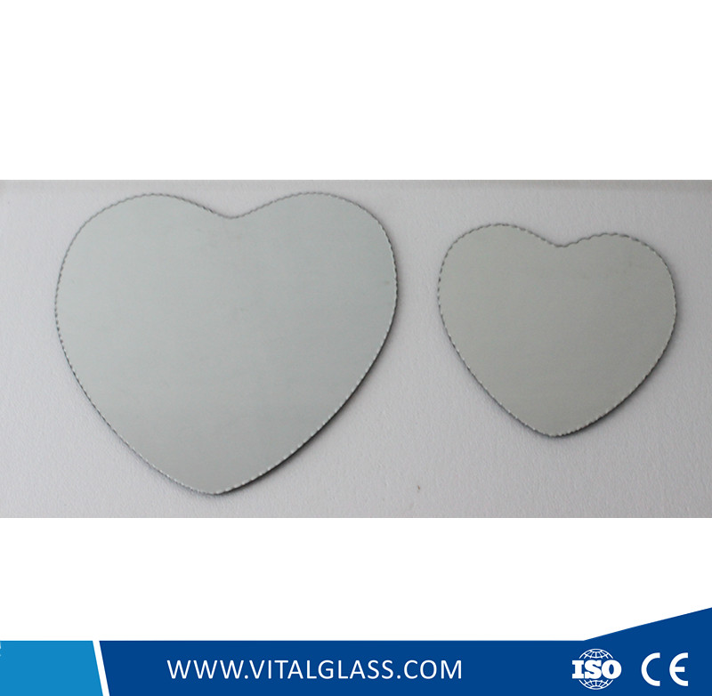 Double-Heart Silver Decorative Spell Mirror