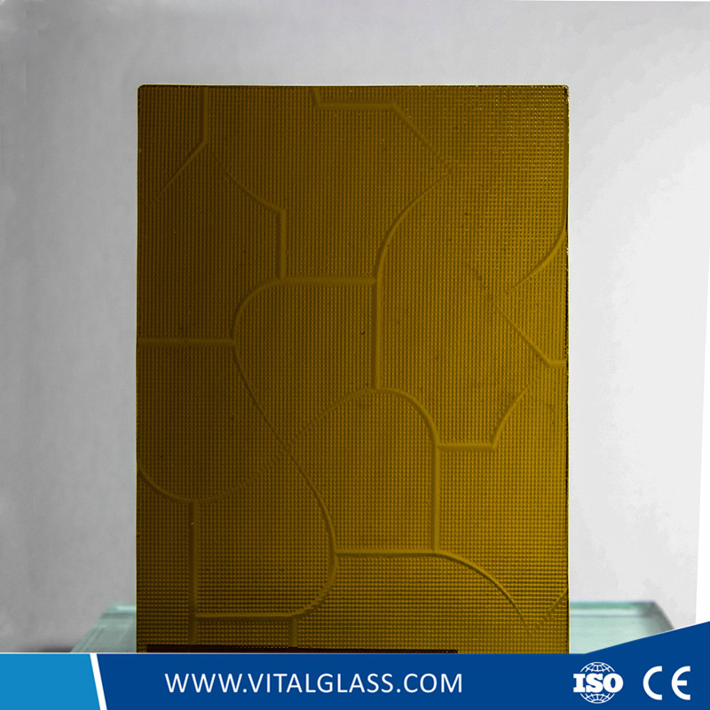 3.4.5.6.8mm Amber Puzzle Patterned Glass with CE&ISO9001