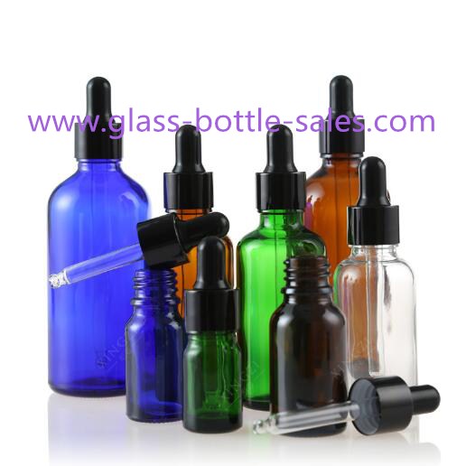 5ml-100ml Clear,Amber,Blue,Green Essential Oil Glass Bottles With Droppers