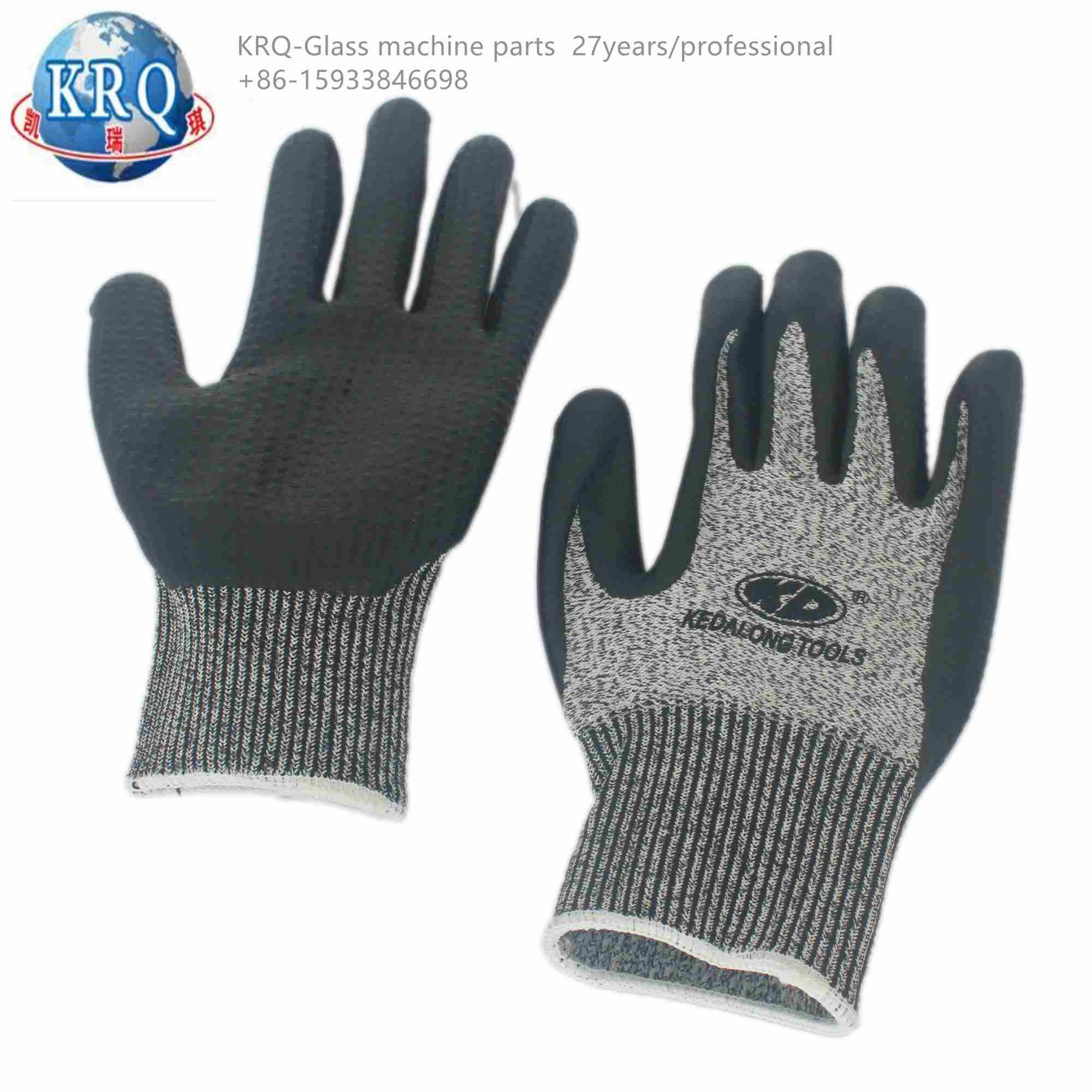 Special gloves used in glass industry