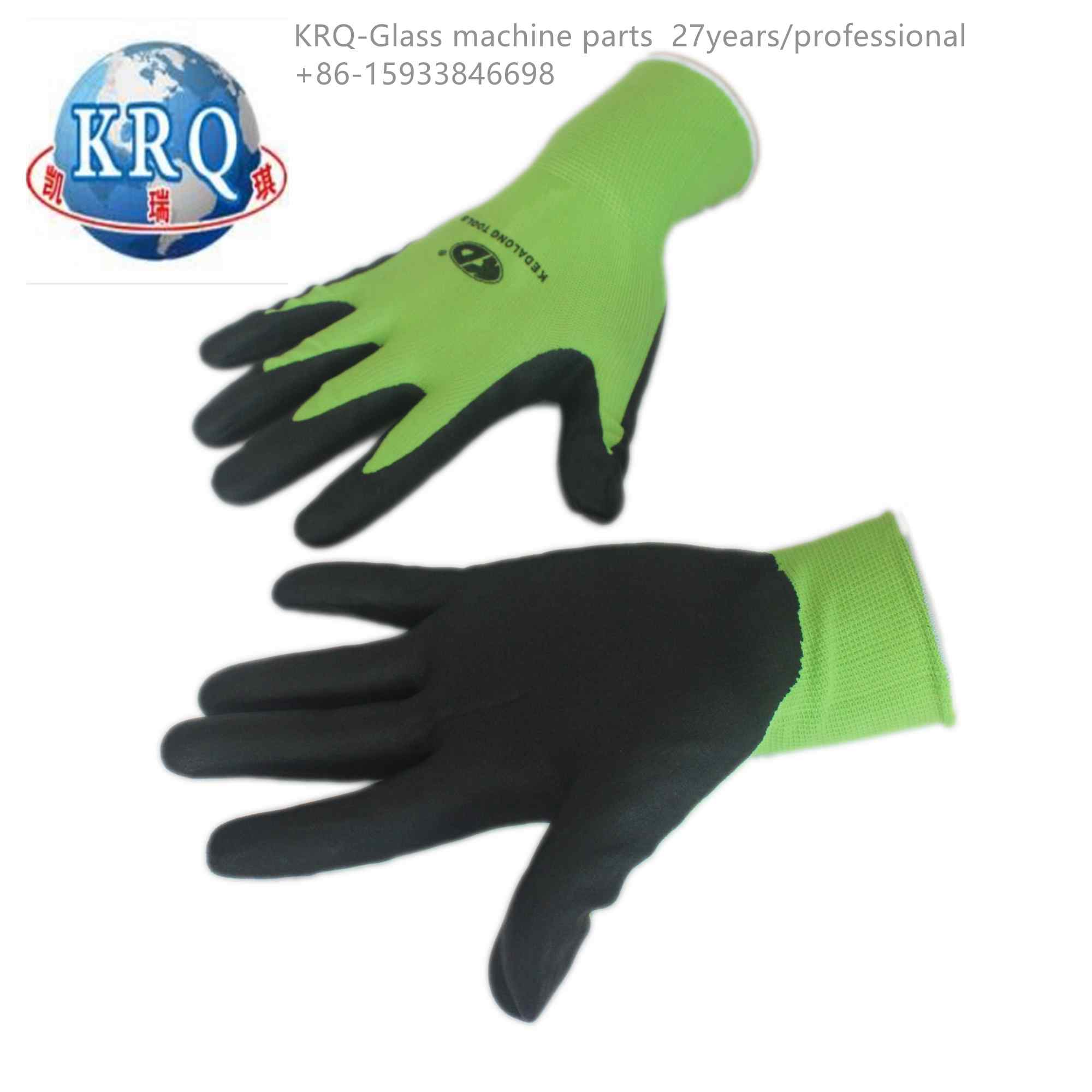 Special gloves used in glass industry