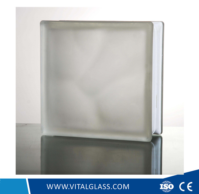 Clear Cloudy Pattern Glass Block (G-B)