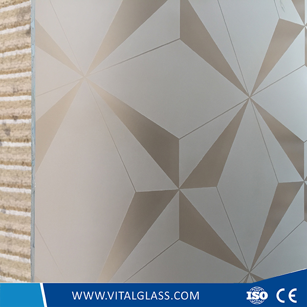 4-6mm Acid Etched Art Glass for Decorative Wall Glass