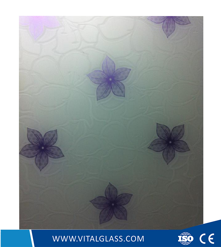 4mm-6mm Silk-Screening Decorative Art Glass with CE & ISO9001