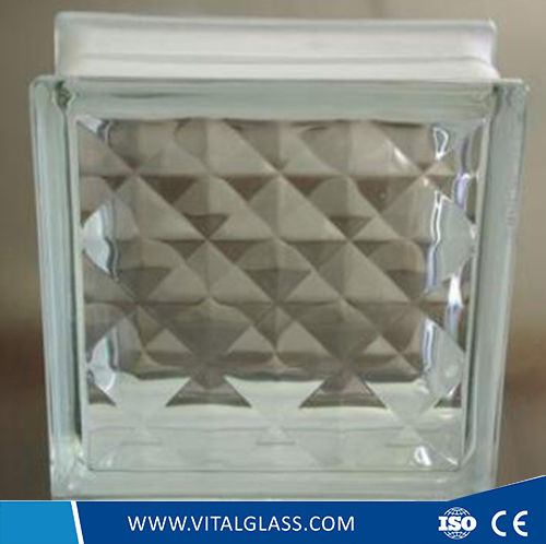 Clear Rhombus Glass Block/Brick for Decoration glass