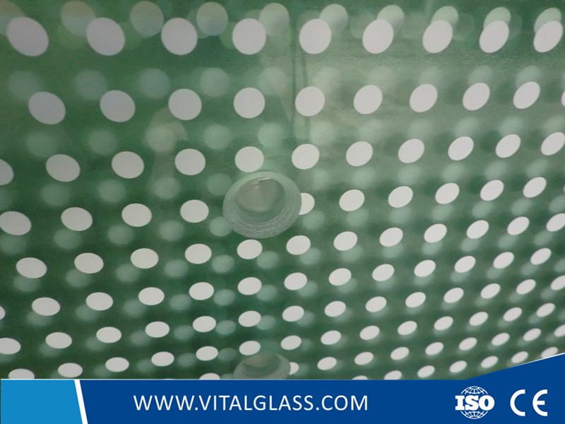 Ceramic fritted laminated glass