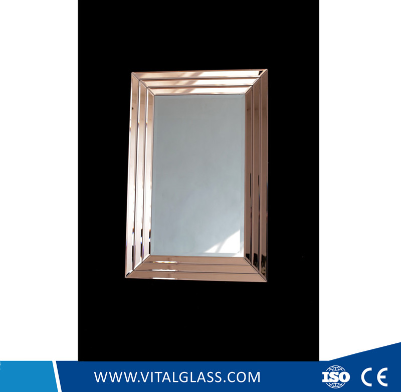 Clear/Pink Decorative Mirror for Bathroom Mirror