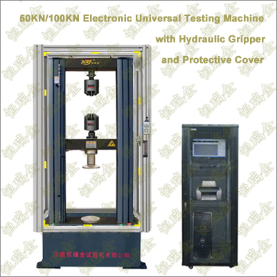 30kN/50kN/100kN Electronic Universal Testing Machine with Protective Cover