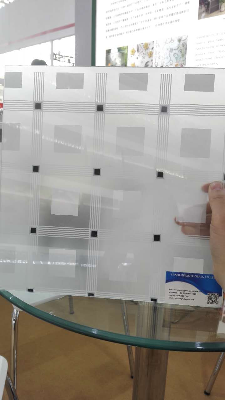 5 / 4 /4.8 mm frosted glass,silk-screen printing glass 1650*2200 mm