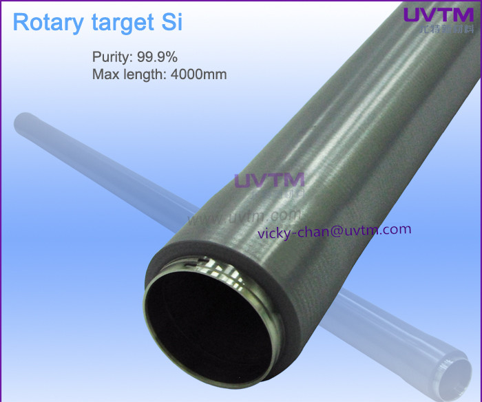 Rotatable Silicon sputtering target cathode tube high quality purity for PVD nano thin film deposition