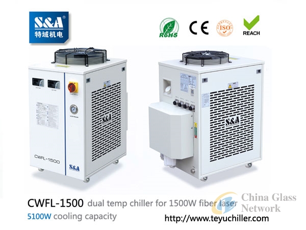 S&A water chiller CWFL-1500 for cooling 1500W metal fiber laser machine