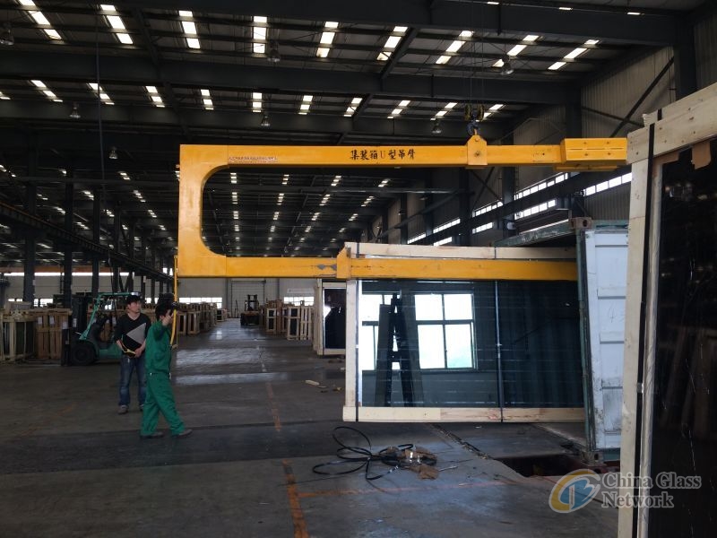 U Shape Container Lifting Crane,C Grab for Glass Container Crane,U Shape Glass Loading&Unloadig Crane