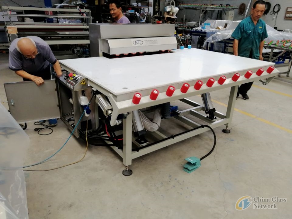 Single Side Heated Roller Press Table With Air Float & Tilting,Double Glazing Equipment
