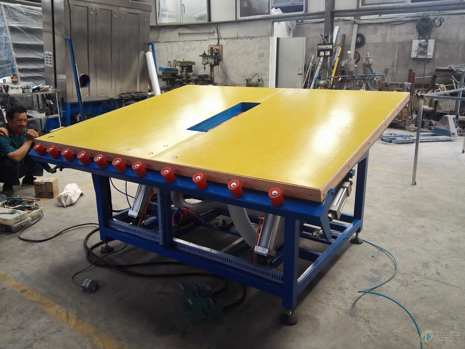 Warm Edge Spacer Air Float Application Table with Tilting&Vacuum Suckers,Warm Edge Spacer Air Float Table,Warm Edge Spacer Application Table