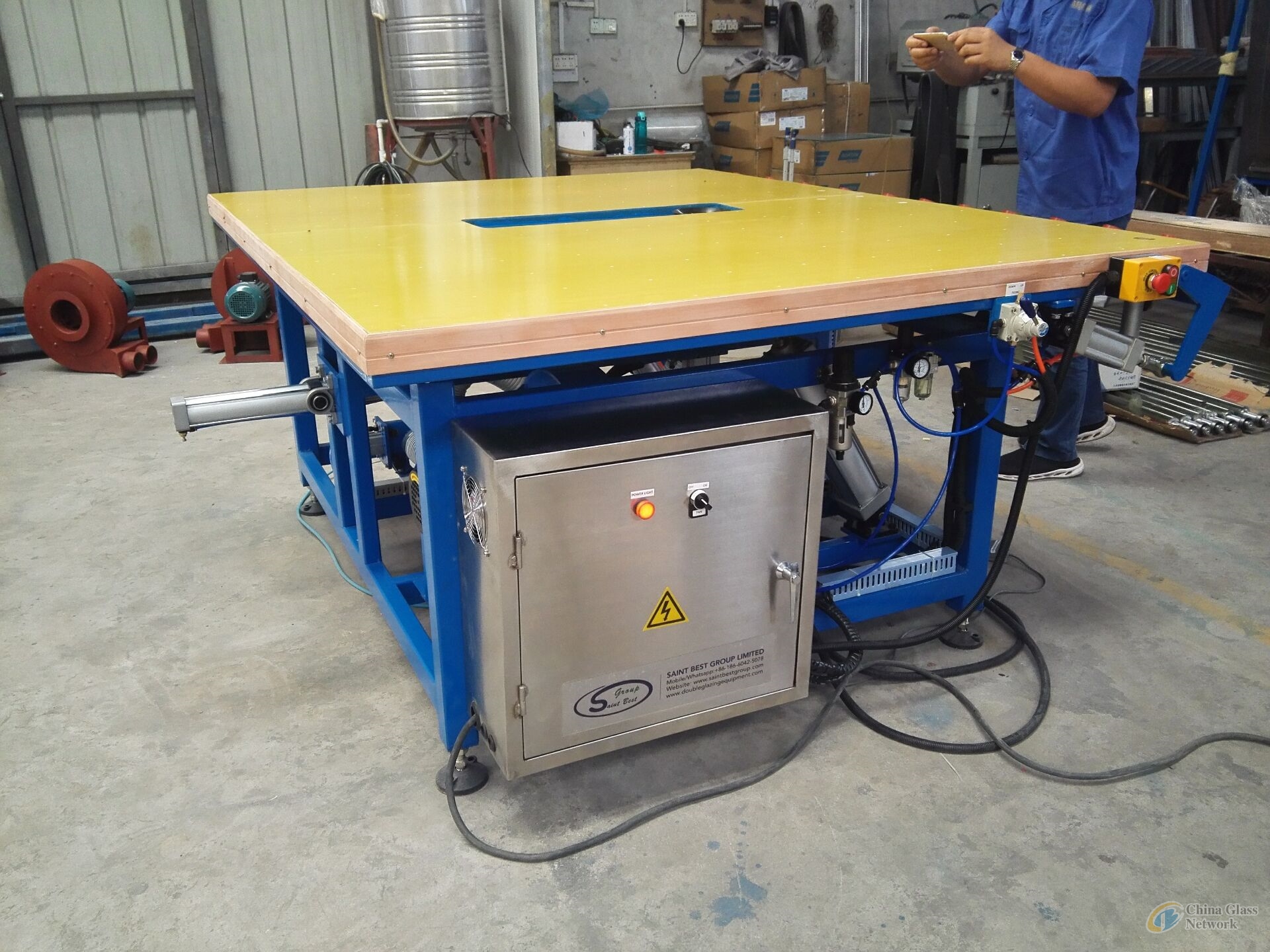 Air Float Table With Tilting For Warm Edge Spacer,Double Glazing Equipment,Insulating Glass Machine