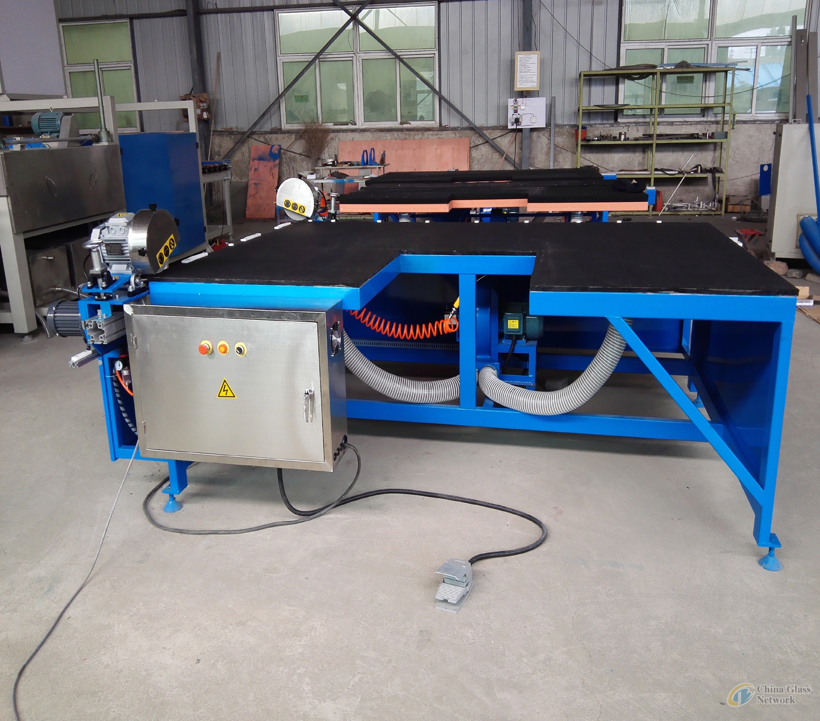 Horizontal Dual Head Low - E Glass Edge Deletion Machine ,Low-e Glass Edge Remover