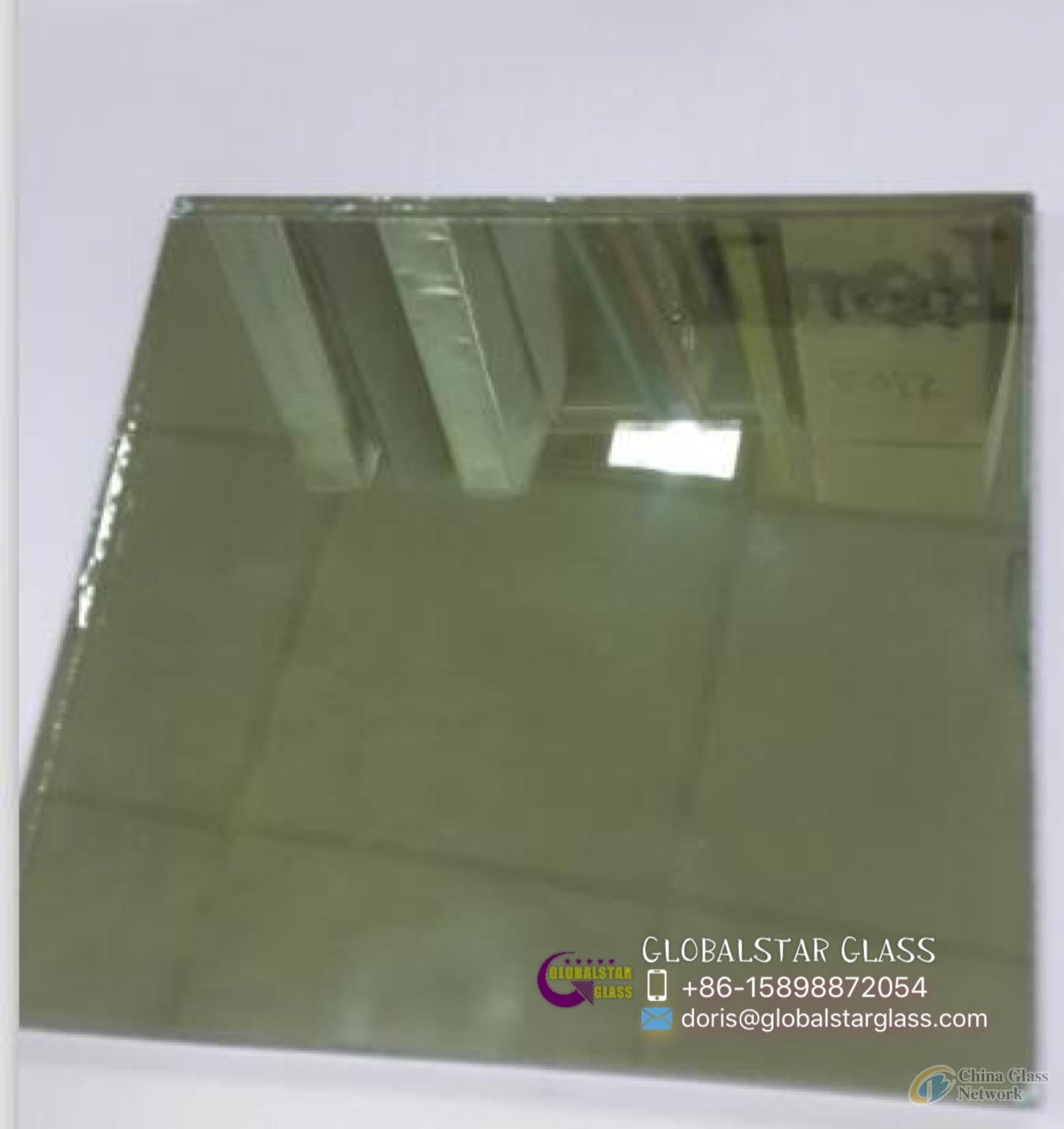 3-8mm F-green reflective glass for door and window