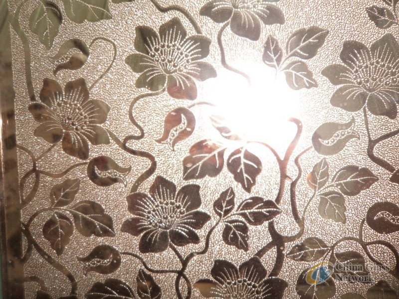 Sliver flower design decorative art glass manufacturer in china