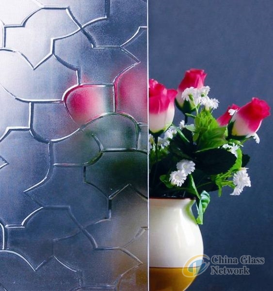 3-6mm Karatachi, Flora,   Crystal, Rain, Patterned Glass