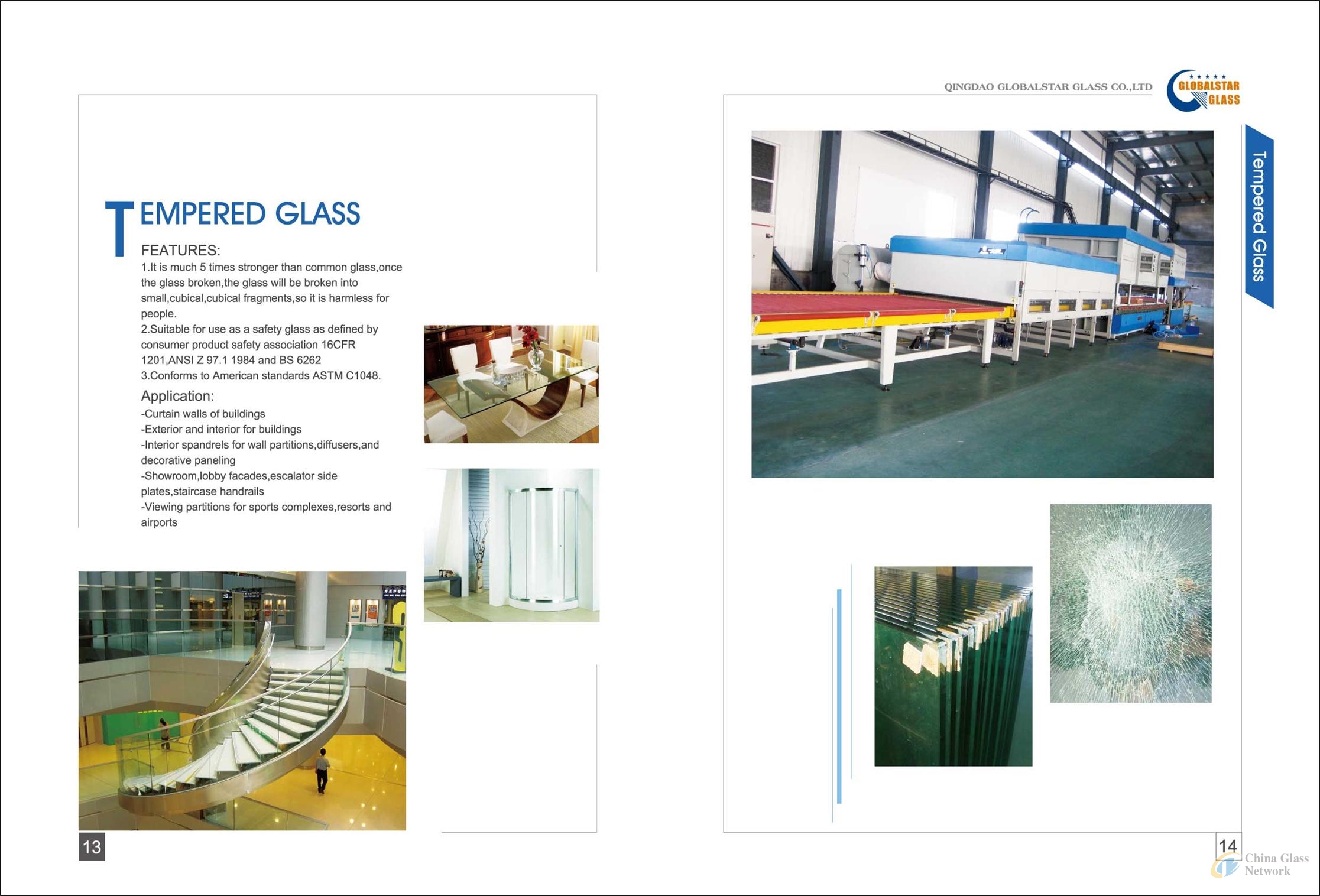 toughened glass/ Tempered glass with notch