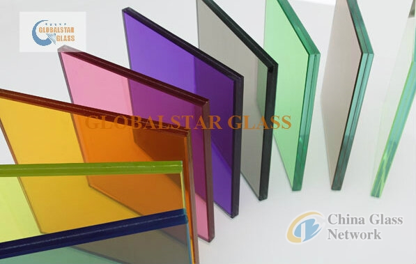 Laminated glass with color PVB