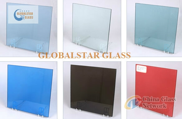 Laminated glass with color PVB