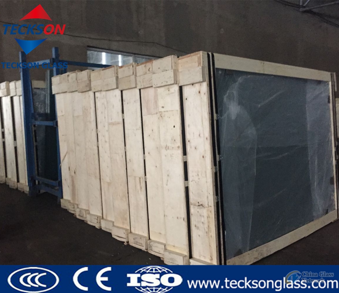 5.38mm -42.3mm clear and colored safety laminated glass