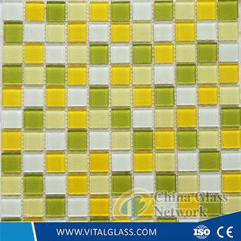 Golden Wall Decorative Crystal Glass Mosaic