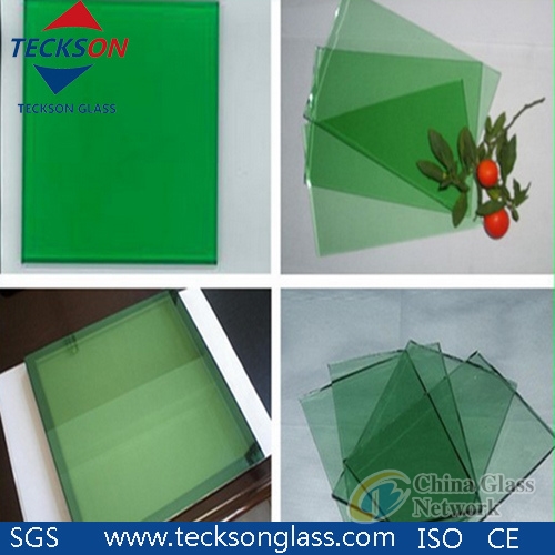 5mm Light Green/French Green Tinted Float Glass for Door Glass