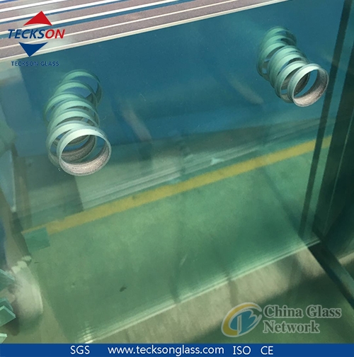 12.38mm Clear Tempered Laminated Glass With Grinding Edge