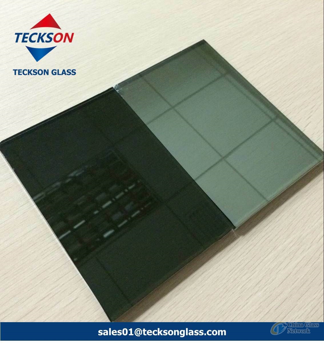 4mm Dark Grey Reflective Glass for Building