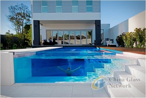 laminated glass for swimming pool , balustrade