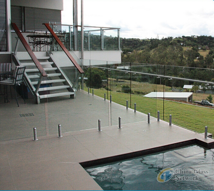 laminated glass for swimming pool , balustrade