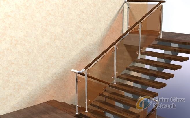 10.38 clear laminated glass for handrail , balustrade