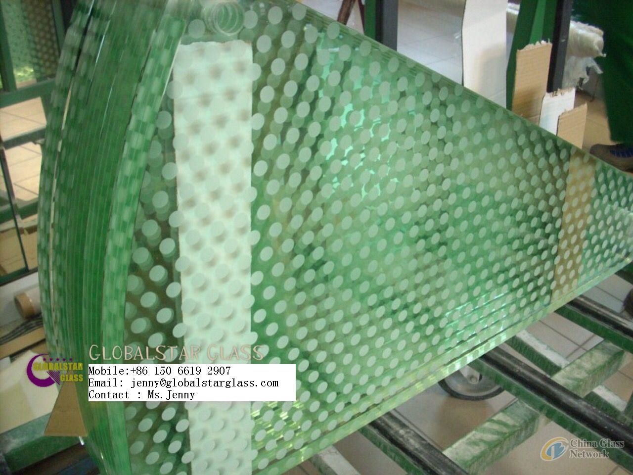 various thickness of stair glass