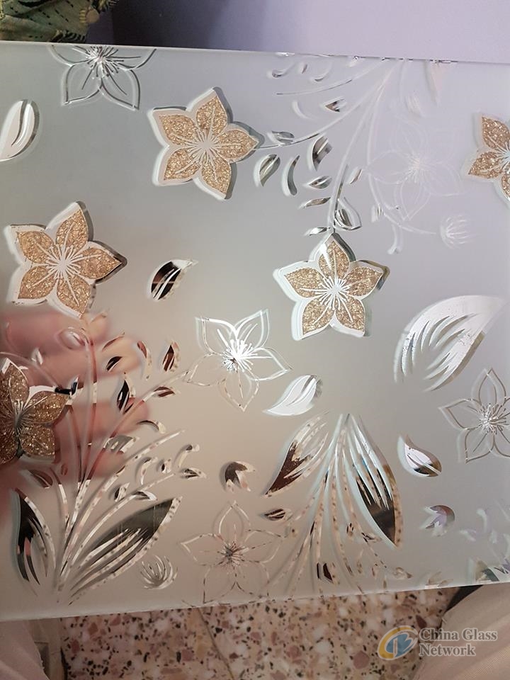 silk screen print glass, decorative frosted window building factory art float glass