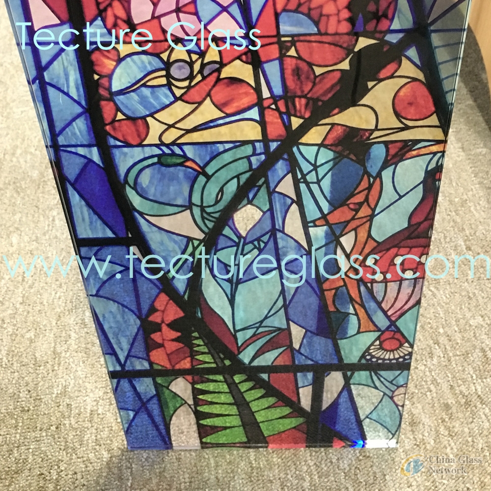 Tecture ceramic digital printing glass lacquered decorative painted glass