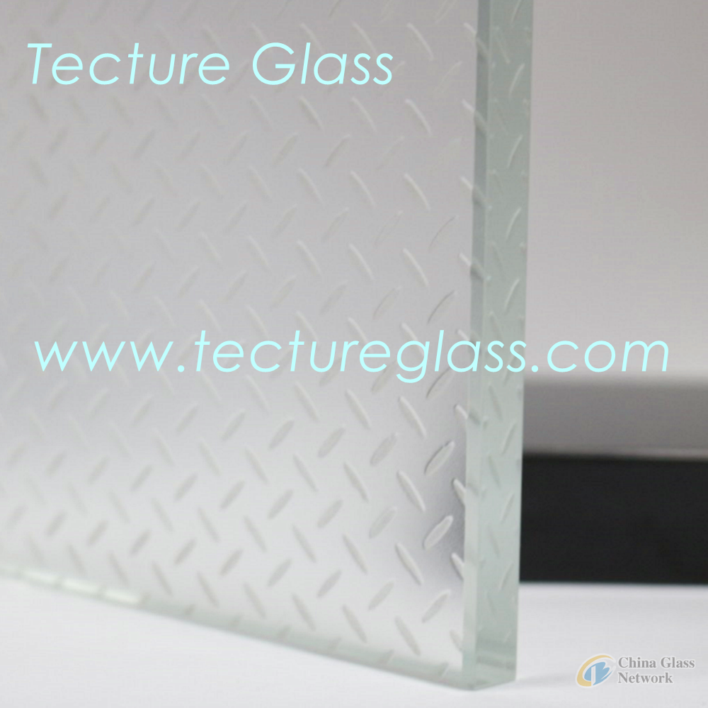 Tecture anti slip tempered glass/acid etched glass