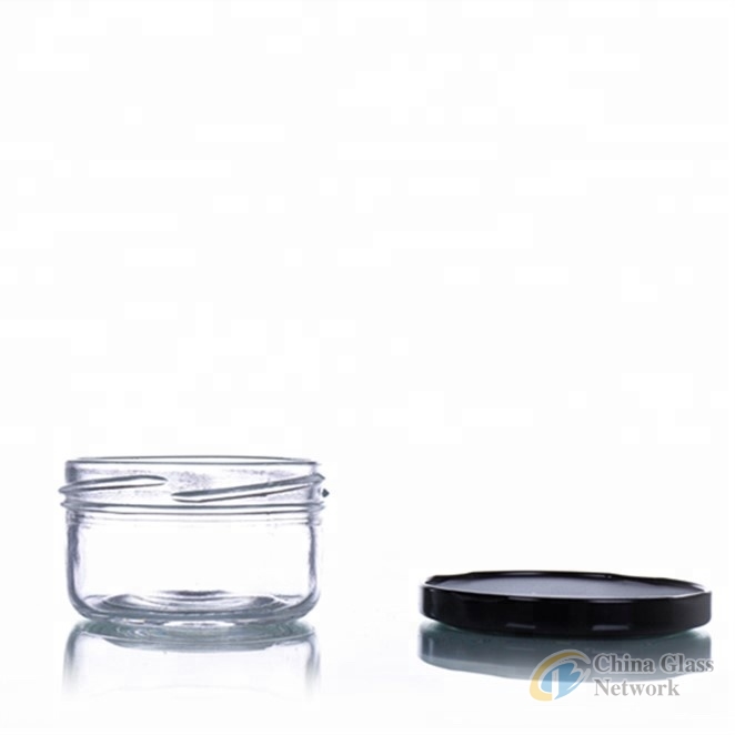 100ml fancy glass canning jar for caviar / jelly / dipping sauces