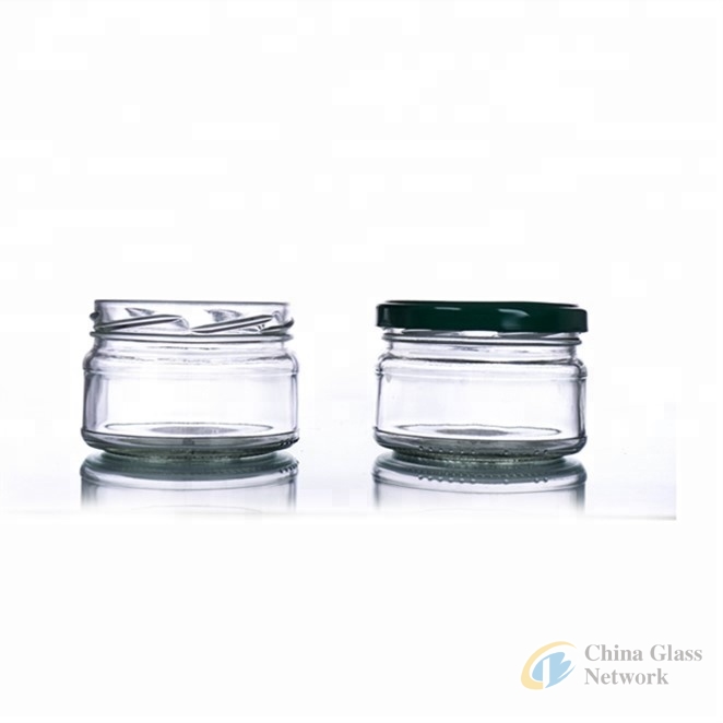 100ml fancy glass canning jar for caviar / jelly / dipping sauces