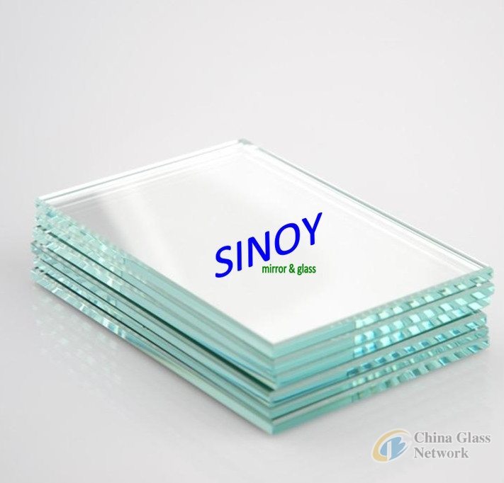 China 5mm thick double coated clear silver mirror glass with FENZI paints for bathroom and furniture applications