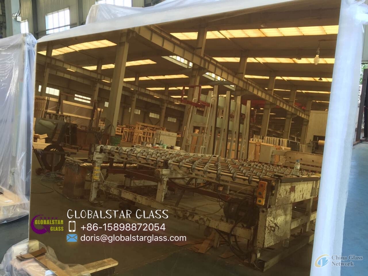 4-8mm Golden reflective glass for door and window