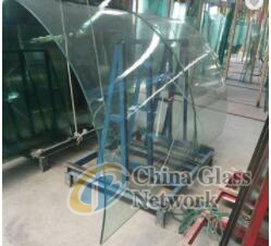 China supplier safety 6mm clear curved tempered glass