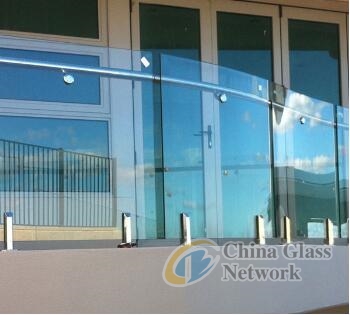 CE Standard home outside balcony glass tempered laminated 8+1.52pvb+8mm