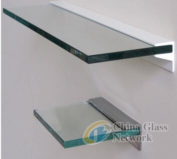 China high quality flat tempered safety glass shelf