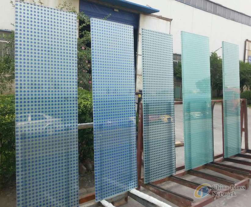 China manufacturer toughened silkscreen printing art glass for doors