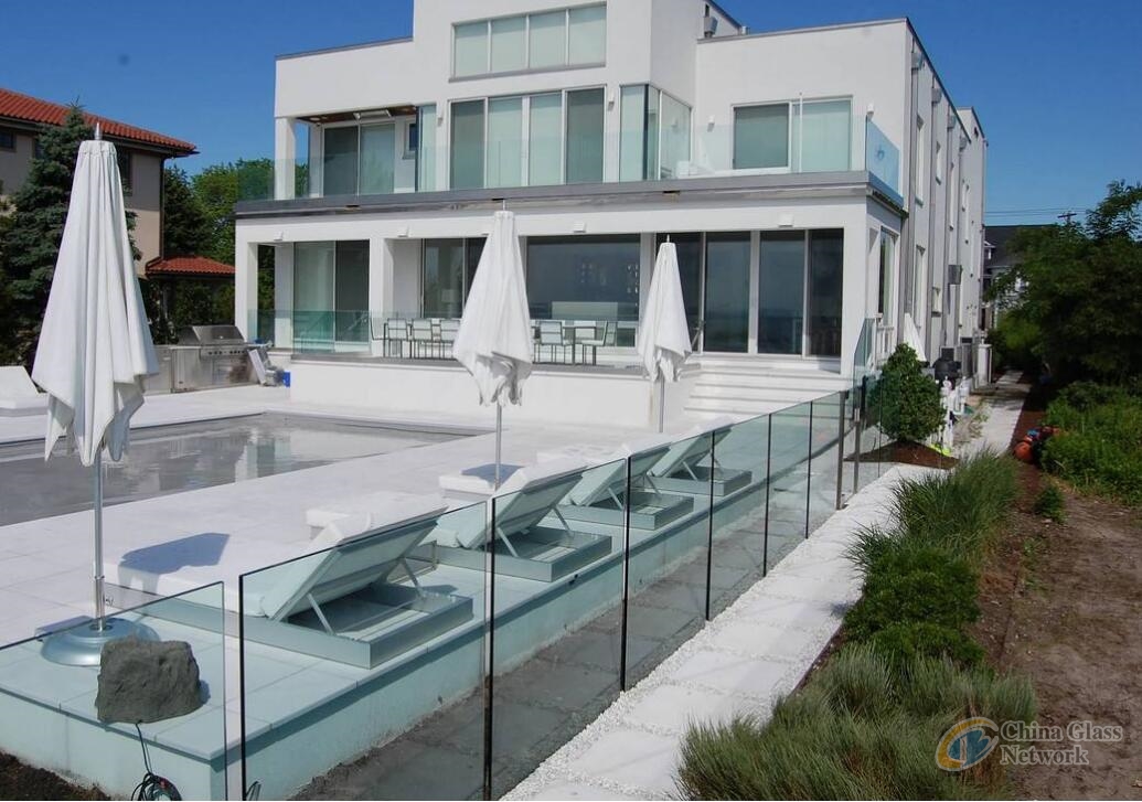 SYS High quality tempered laminated frameless glass balustrade/fence/railing 2-19MM