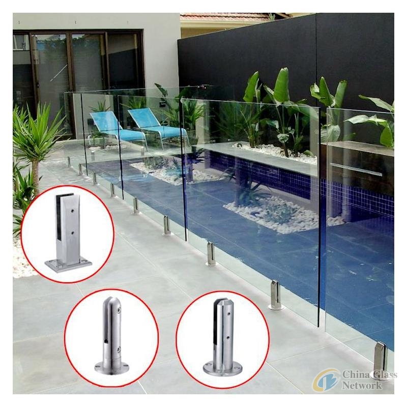 SYS Glass balcony/swimming pool fence/balustrade/fencing/frameless glass railing systems 2-19MM