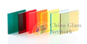 yellow colored tinted glass sheet tempered glass for wall decpration SYS